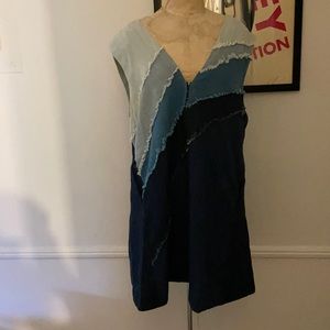 Denim cut out back dress